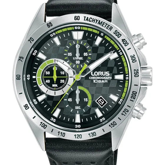 Lorus Black Sunray Dial Sports Men's Watch | RM315JX9