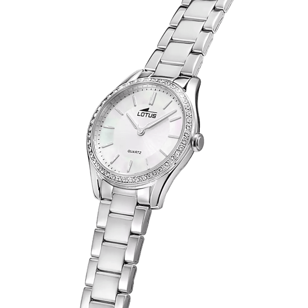 Lotus Bliss Silver & Stainless Steel Unisex Watch | 18796/1 | TIME Watches