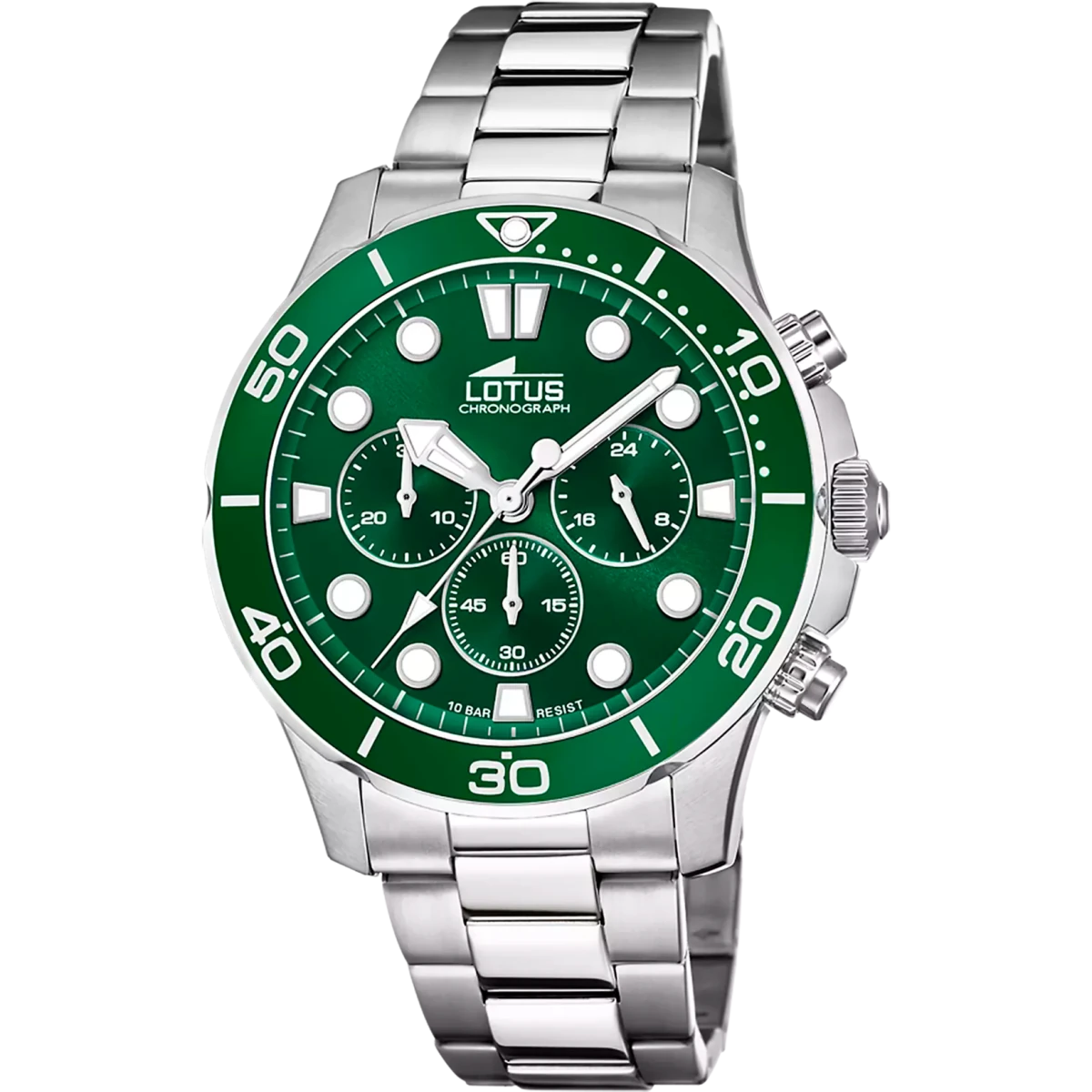 Lotus Excellent Green & Stainless Steel Watch | 18756/2 | TIME Watches