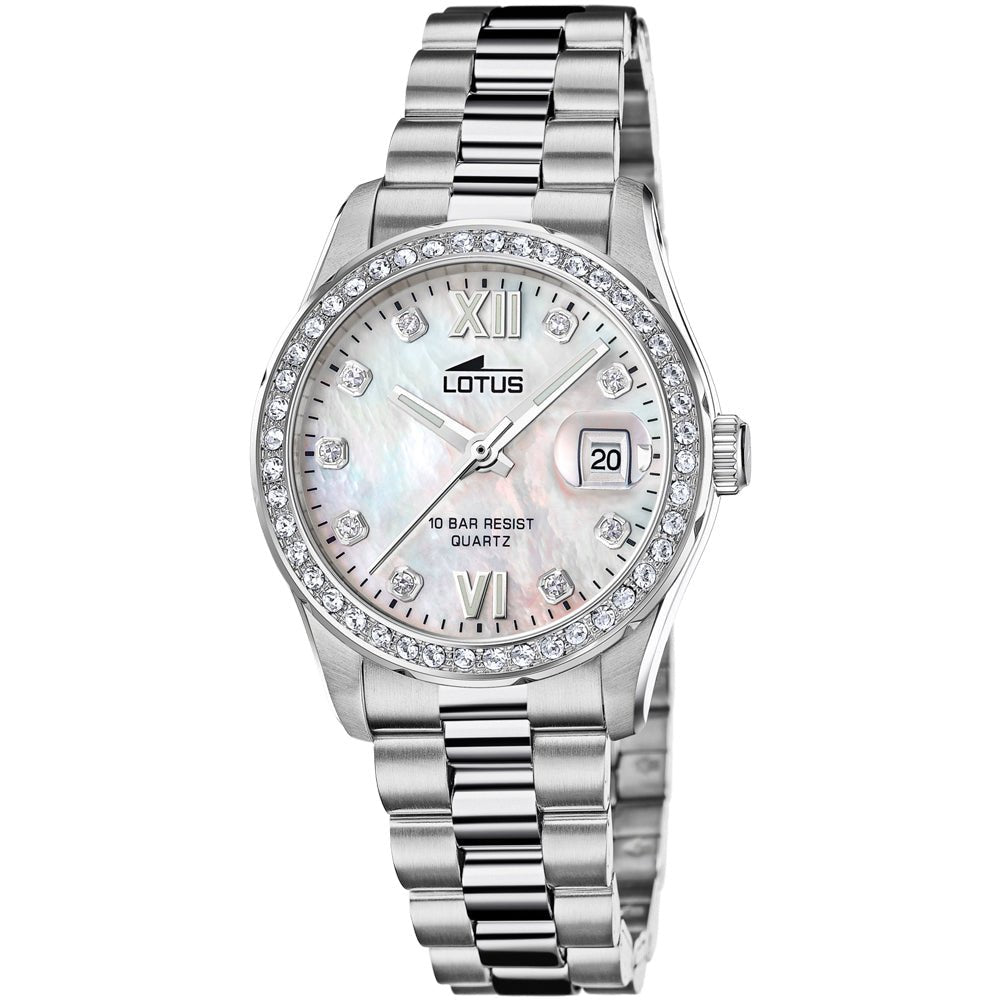 Lotus Freedom Mother of Pearl & Stainless Steel Watch | 18933/1 | TIME Watches