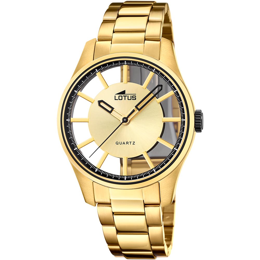 Lotus Minimalist Champagne & Stainless Steel Men's Watch | 18903/1 | TIME Watches