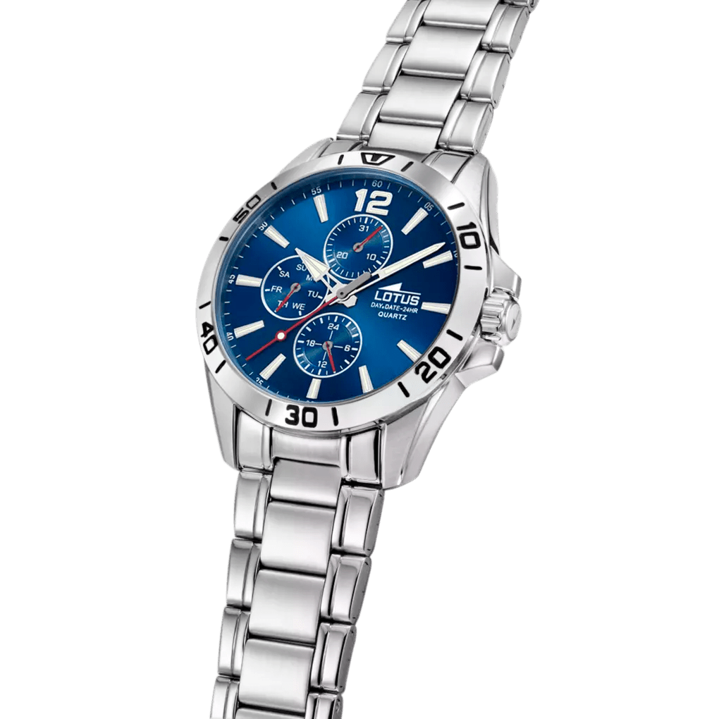 Lotus Multifunction Blue & Stainless Steel Watch | 18812/1 | TIME Watches