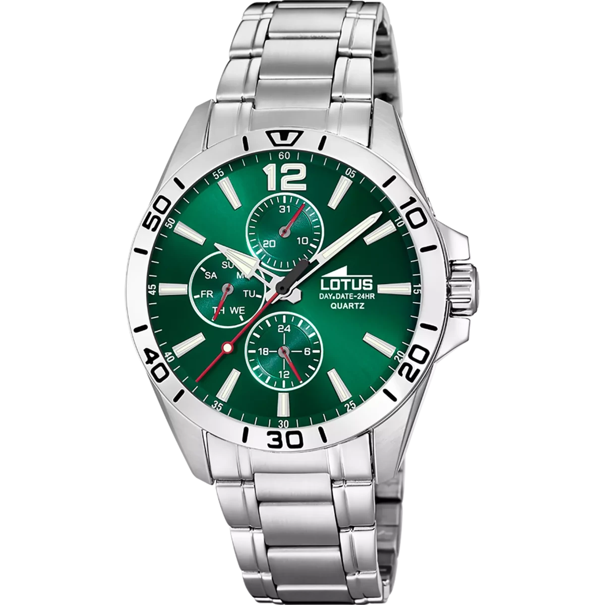 Lotus Multifunction Green & Stainless Steel Watch | 18812/7 | TIME Watches