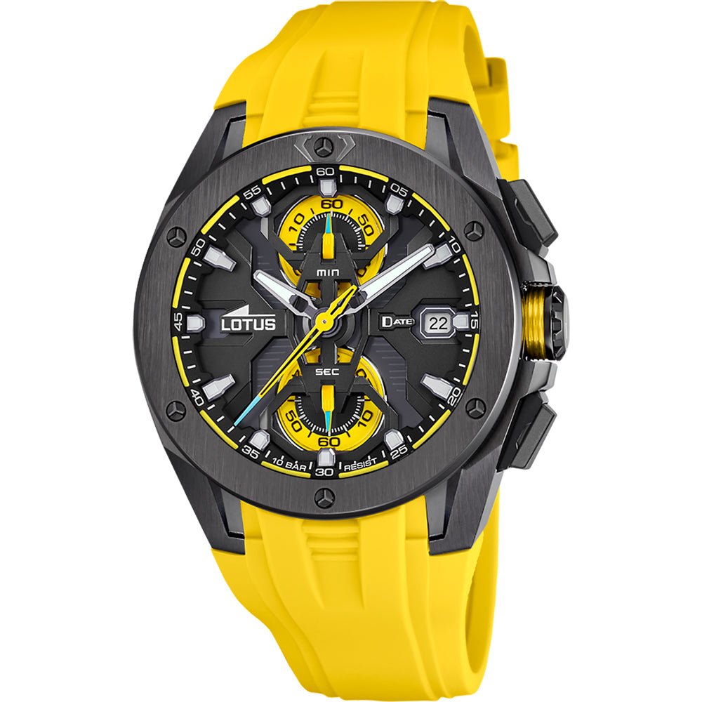 Lotus Vortex Black & Leather Watch | 18943/1 | TIME Watches
