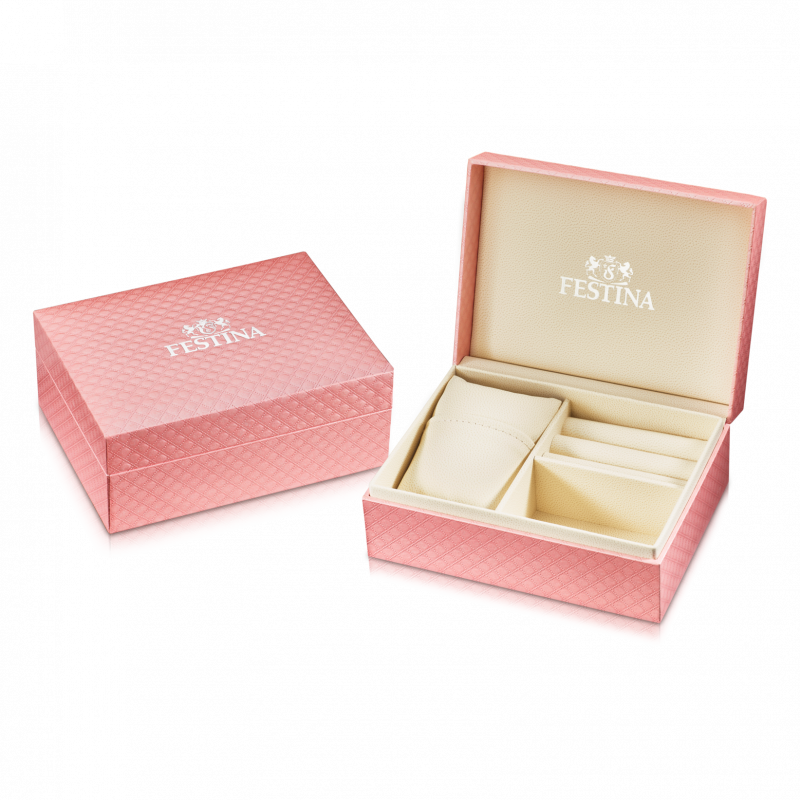 Festina Mademoiselle Quartz Grey Dial Rose Silver Roman Numerals Stainless Steel Women's Watch | F16936/A