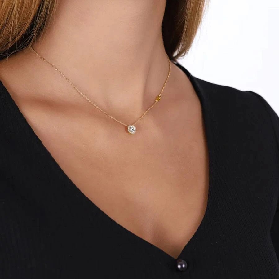 Michael Kors 14k Gold-Plated Sterling Silver Cubic Zirconia Pendant Women's Necklace | MKC1208AN710 | Time Watch Specialists