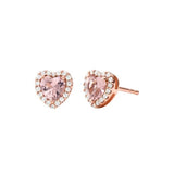 Michael Kors 14K Rose Gold - Plated Sterling Silver Heart - Cut Stud Earrings | MKC1519A2791 | Time Watch Specialists