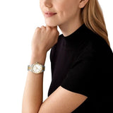 Michael Kors Lennox Three-Hand Two-Tone Stainless Steel Woman's Watch | MK7464 | Time Watch Specialists