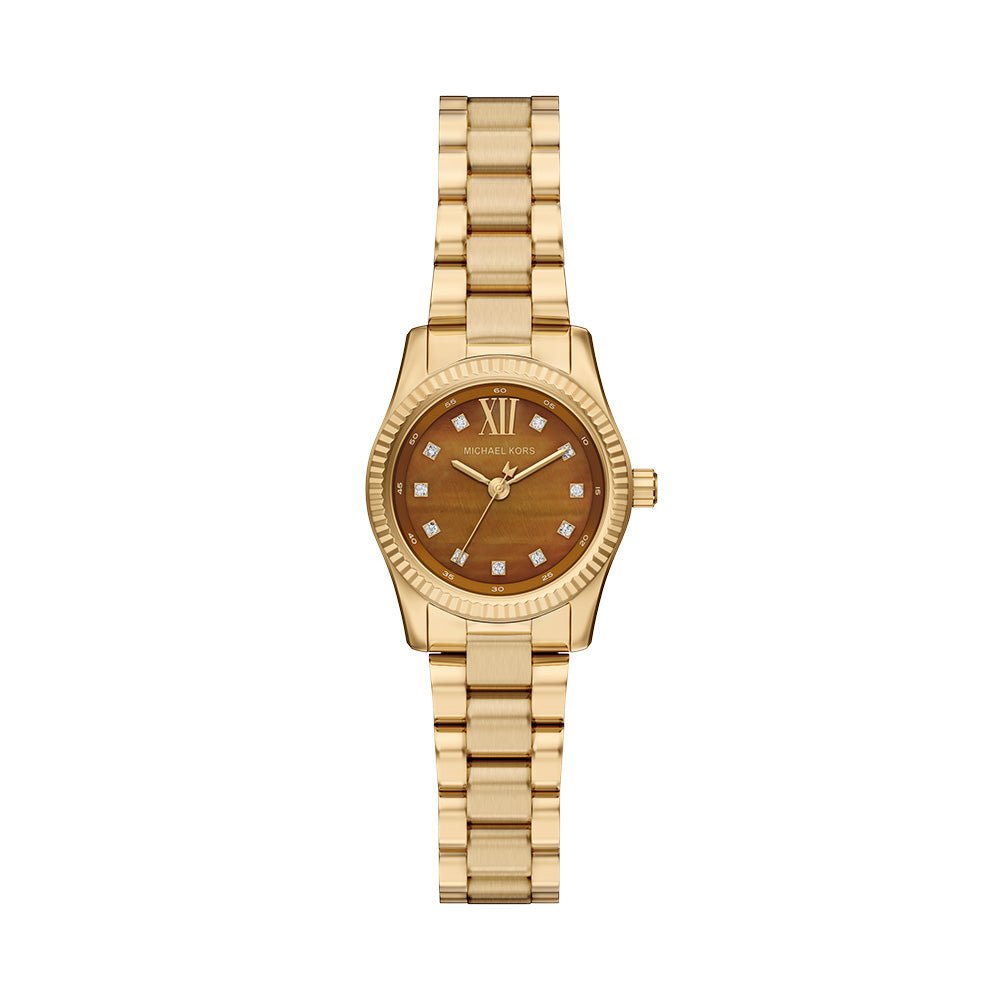 Michael Kors Lexington Gold Dial and Gold Steel Bracelet 26mm Women's Watch | MK7578 | TIME Watches