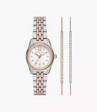 Michael Kors Lexington Three-Hand Two-Tone Stainless Steel Watch and Bracelets Gift Set | MK4817SET | Time Watch Specialists