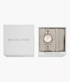 Michael Kors Lexington Three-Hand Two-Tone Stainless Steel Watch and Bracelets Gift Set | MK4817SET | Time Watch Specialists