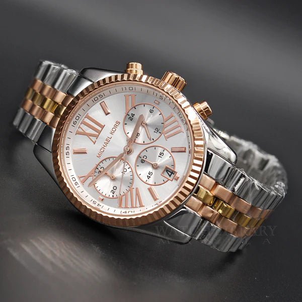 Michael Kors Lexington Tri - Tone Women's Watch | MK5735 | Time Watch Specialists
