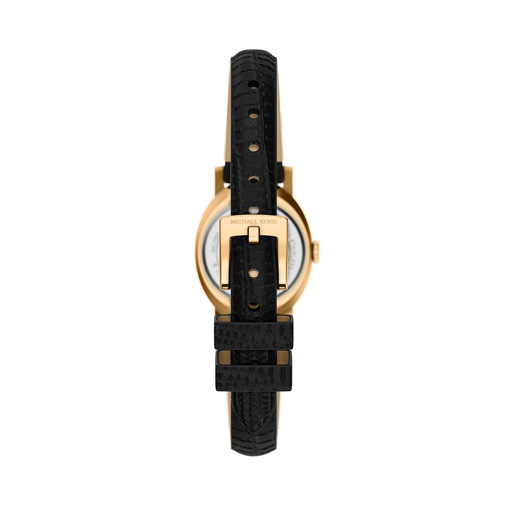 Michael Kors Maude Black Dial and Black Leather Strap 21mm Women's Watch | MK7585 | TIME Watches