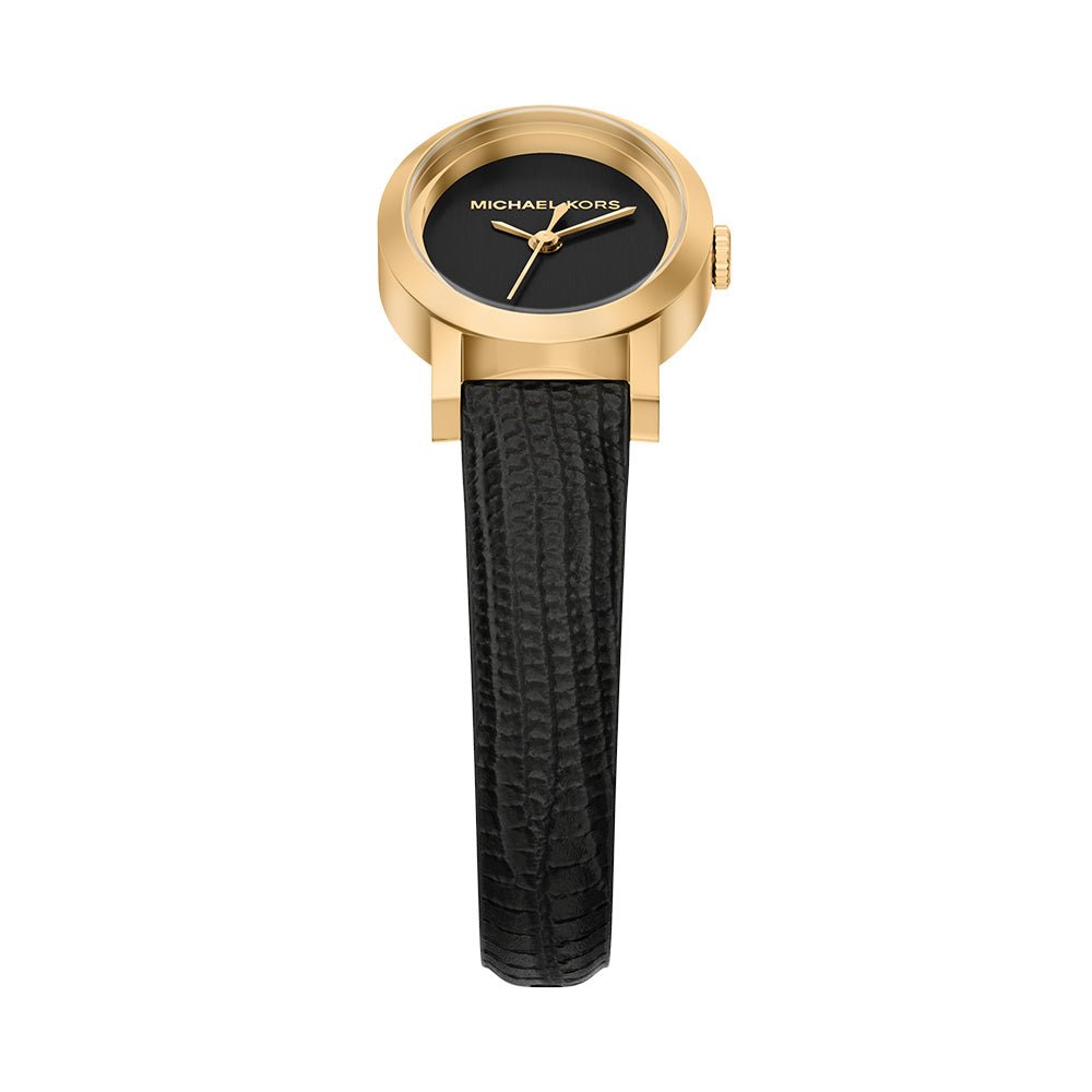 Michael Kors Maude Black Dial and Black Leather Strap 21mm Women's Watch | MK7585 | TIME Watches