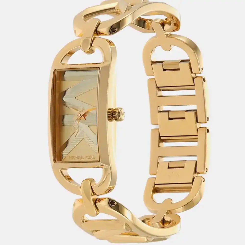 Michael Kors MK Empire Champagne Dial & Gold Stainless Steel 42mm Women's Watch | MK7406 | TIME Watches