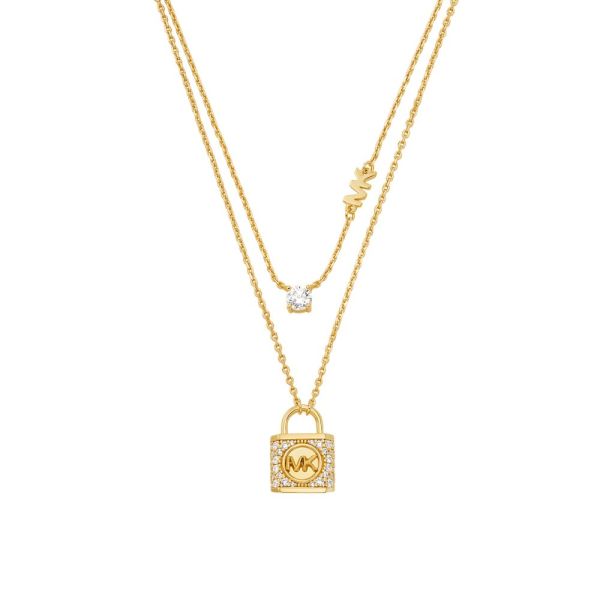 Michael Kors Premium Gold - Tone Sterling Silver Multi Strand Women's Necklace | MKC1630AN710 | TIME Watches