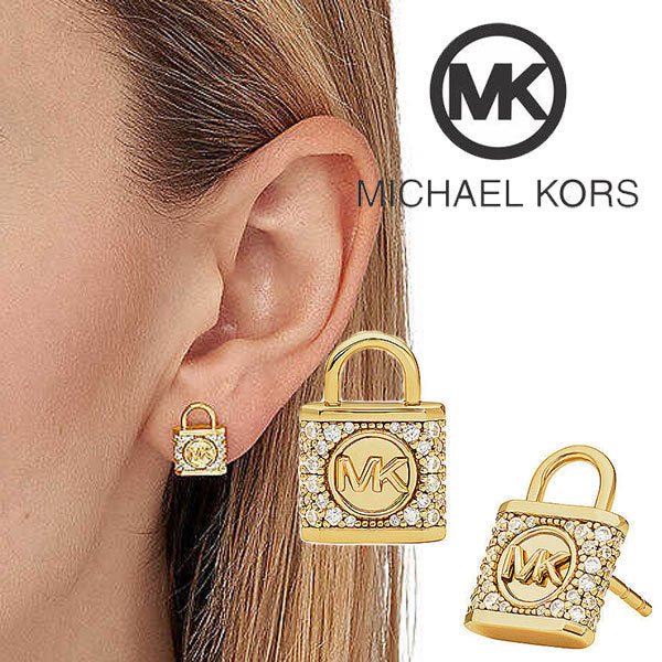 Michael Kors Premium Gold-Tone Sterling Silver Stud Women's Earrings | MKC1628AN710 | Time Watch Specialists