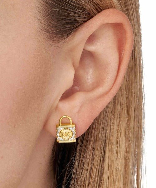 Buy Michael Kors Premium Gold-Tone Sterling Silver Stud Women's