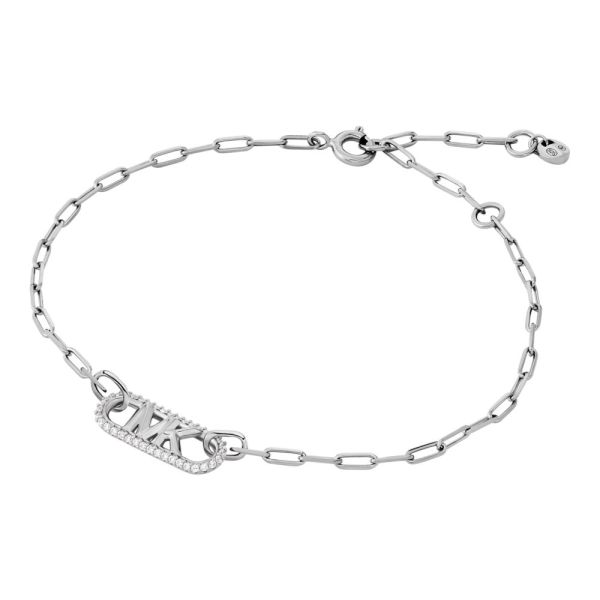 Michael Kors Premium Statement Sterling Pavé Empire Link Women's Chain Bracelet | MKC1656CZ040 | Time Watch Specialists