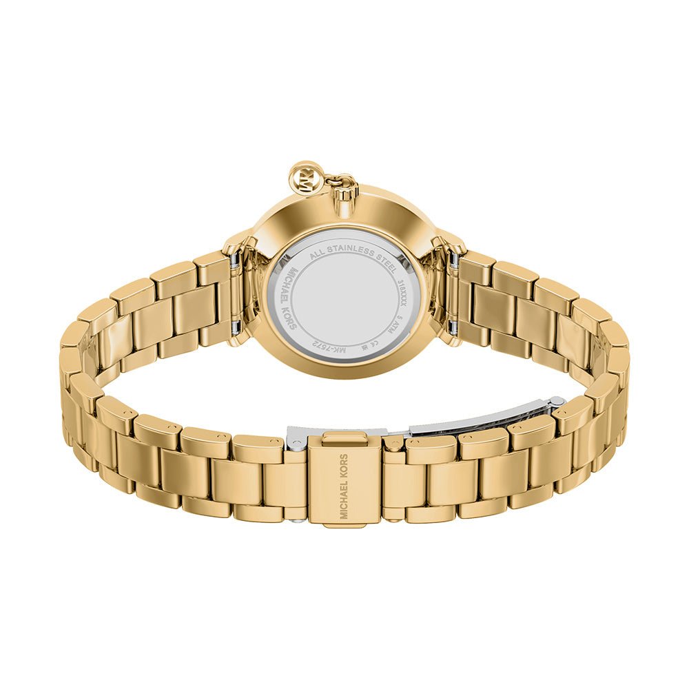 Michael Kors Pyper Gold Dial and Gold Steel Bracelet 32mm Women's Watch | MK7572 | TIME Watches