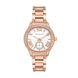 Michael Kors Sage Three-Hand Rose Gold-Tone Stainless Steel Woman's Watch | MK4806 | Time Watch Specialists