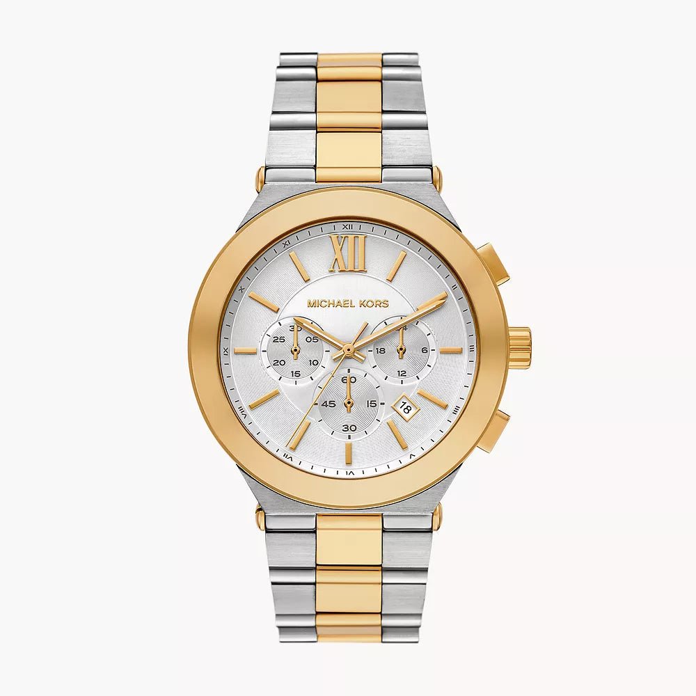 Michael Kors Silver Dial & Two - Tone Stainless Steel 44mm Men's Watch | MK9221 | TIME Watches