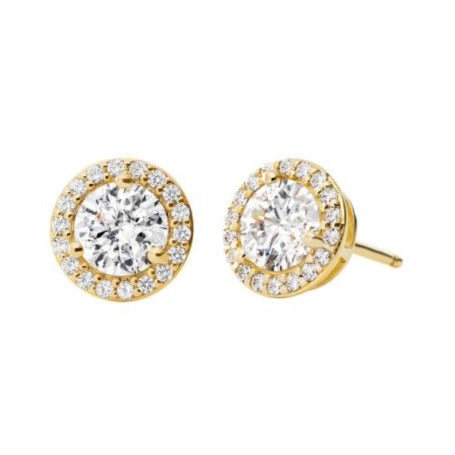 Michael Kors Sterling Silver Cubic Zirconia Halo Women's Studs | MKC1035AN040 | Time Watch Specialists