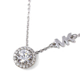Michael Kors Sterling Silver Cubic Zirconia Pendant Women's Necklace | MKC1208AN040 | Time Watch Specialists