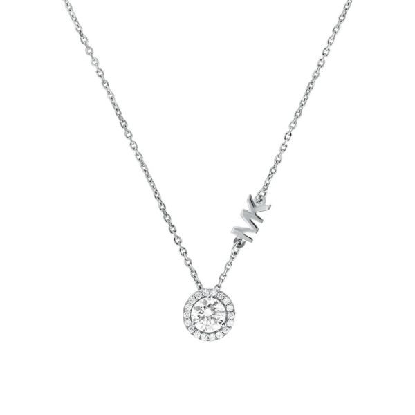 Michael Kors Sterling Silver Cubic Zirconia Pendant Women's Necklace | MKC1208AN040 | Time Watch Specialists