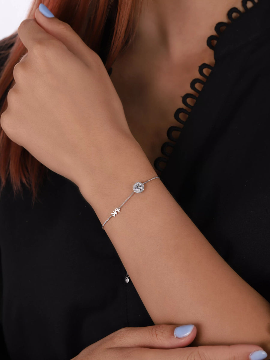 Michael Kors Sterling Silver Halo Slider Women's Bracelet | Time Watch Specialists