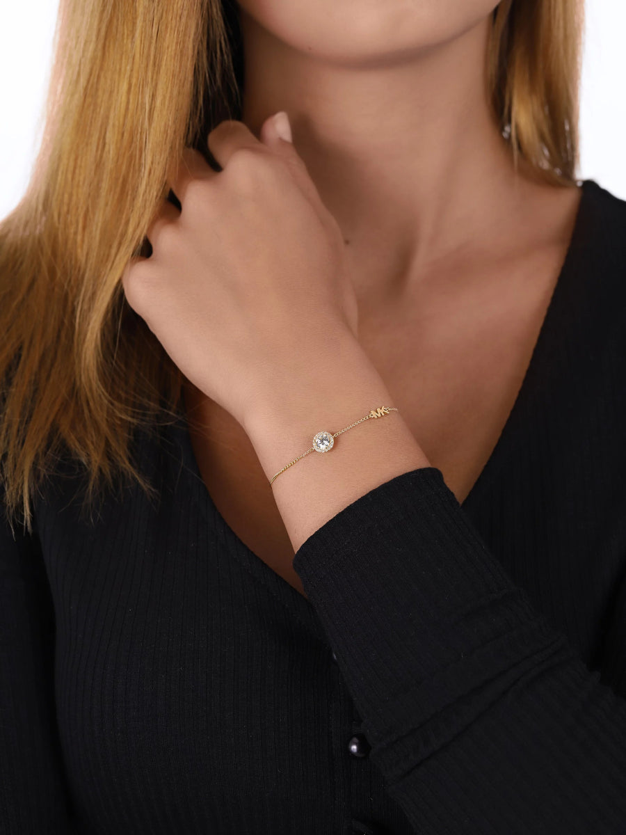 Michael Kors Sterling Silver Halo Slider Women's Bracelet | Time Watch Specialists