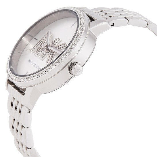 Michael Kors White Dial and Silver Stainless Steel 41mm Women's Watch | MK1055SET | TIME Watches