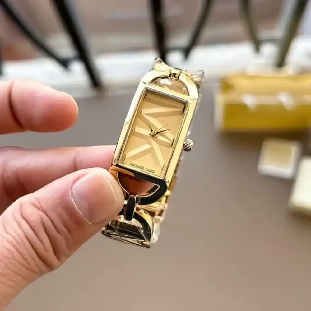 Michael Kors MK Empire Three-Hand Gold-Tone Stainless Steel Woman's Watch | MK7406