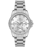 Bigotti Stainless Steel Watch Silver Dial Stones on Bezel | BG.1.10453-1