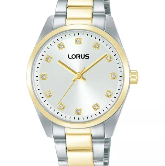 Lorus Two-Tone White Dial Women’s Watch | RG326XX9