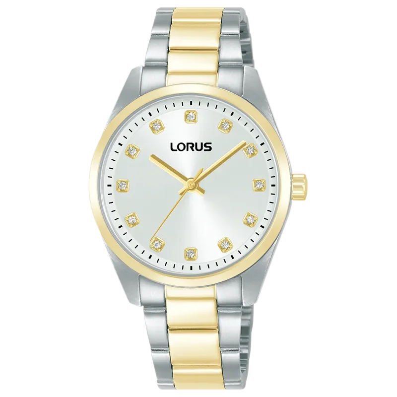 Lorus Two-Tone White Dial Women’s Watch | RG326XX9