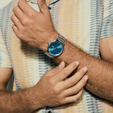 Nixon Stainless Steel Ombre Byron Blue Dial Unisex Watch | A3565309-00