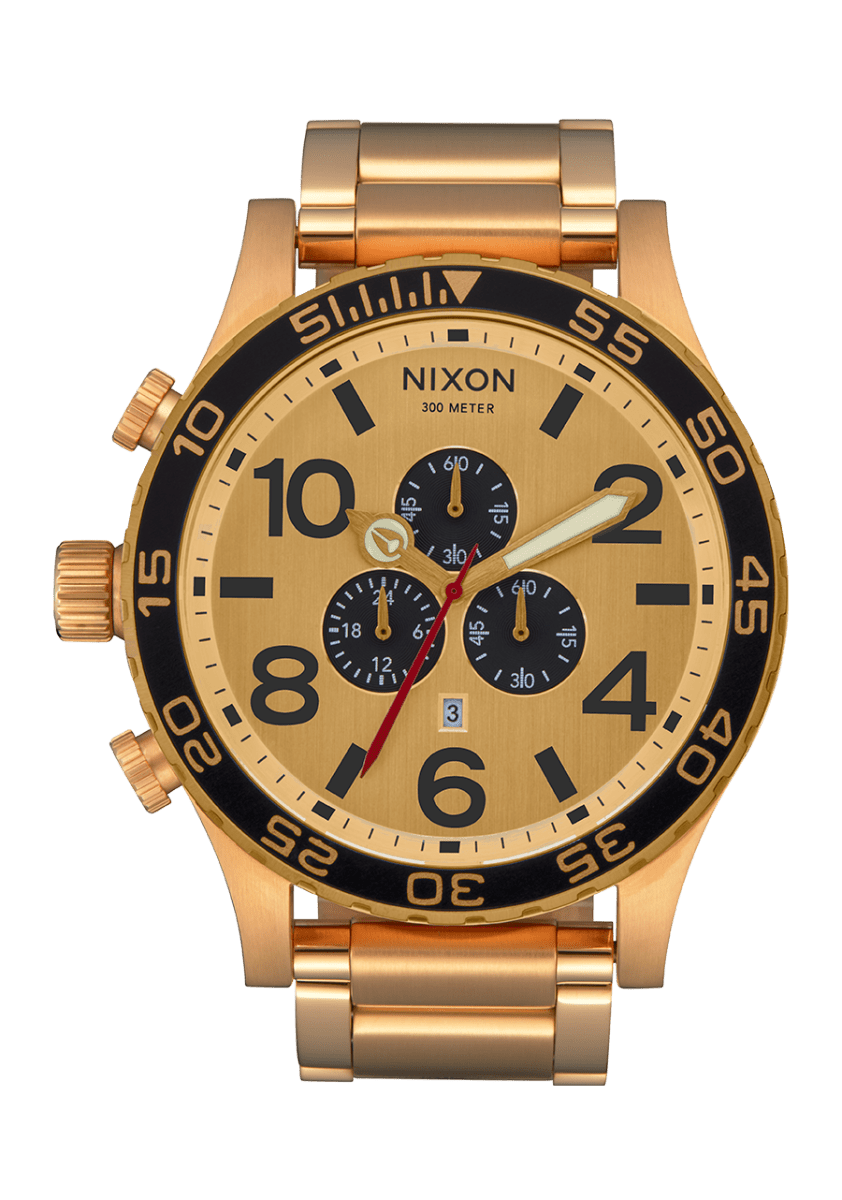 NIXON 51 - 30 Chrono Black Dial and Black Steel Bracelet 51mm Men's Watch | A0833192 - 00 | TIME Watches