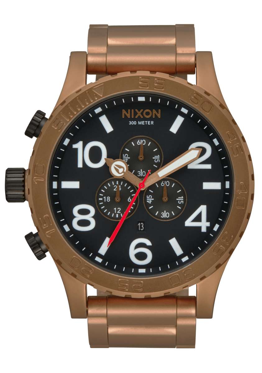 NIXON 51 - 30 Chrono Black Dial and Black Steel Bracelet 51mm Men's Watch | A0835145 - 00 | TIME Watches