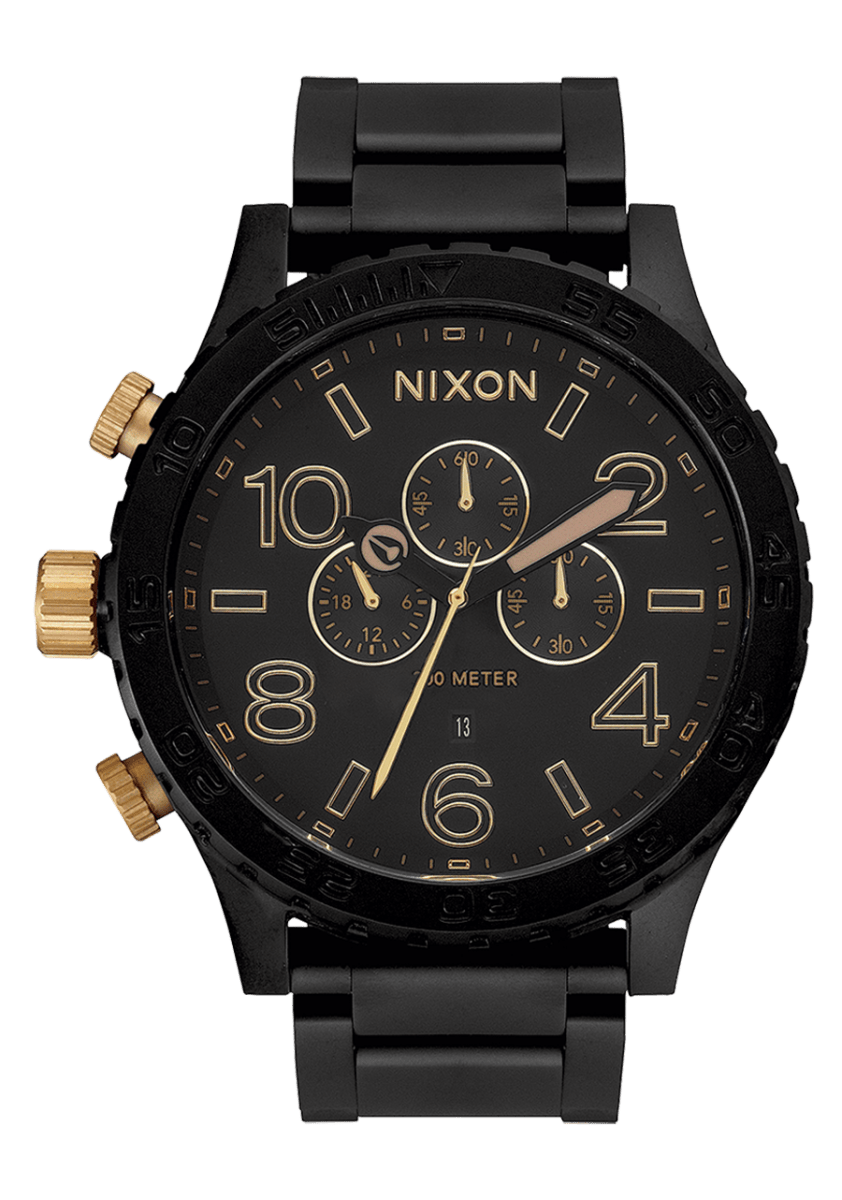 NIXON 51 - 30 Chrono Black Dial and Black Steel Bracelet 51mm Men's Watch | A13891041 - 00 | TIME Watches