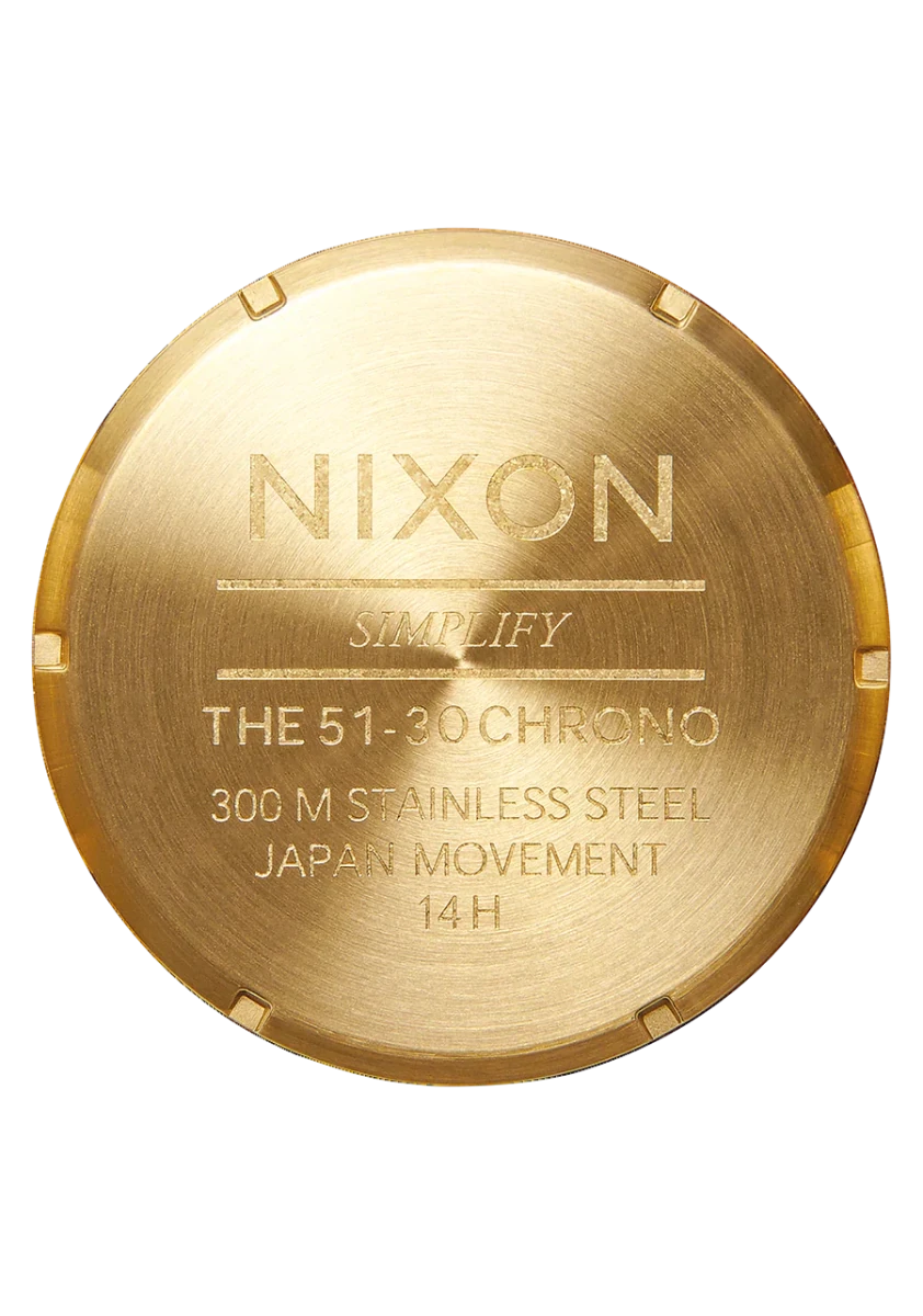 NIXON 51 - 30 Chrono Black Dial and Black Steel Bracelet Men's Watch | A0832033 - 00 | TIME Watches