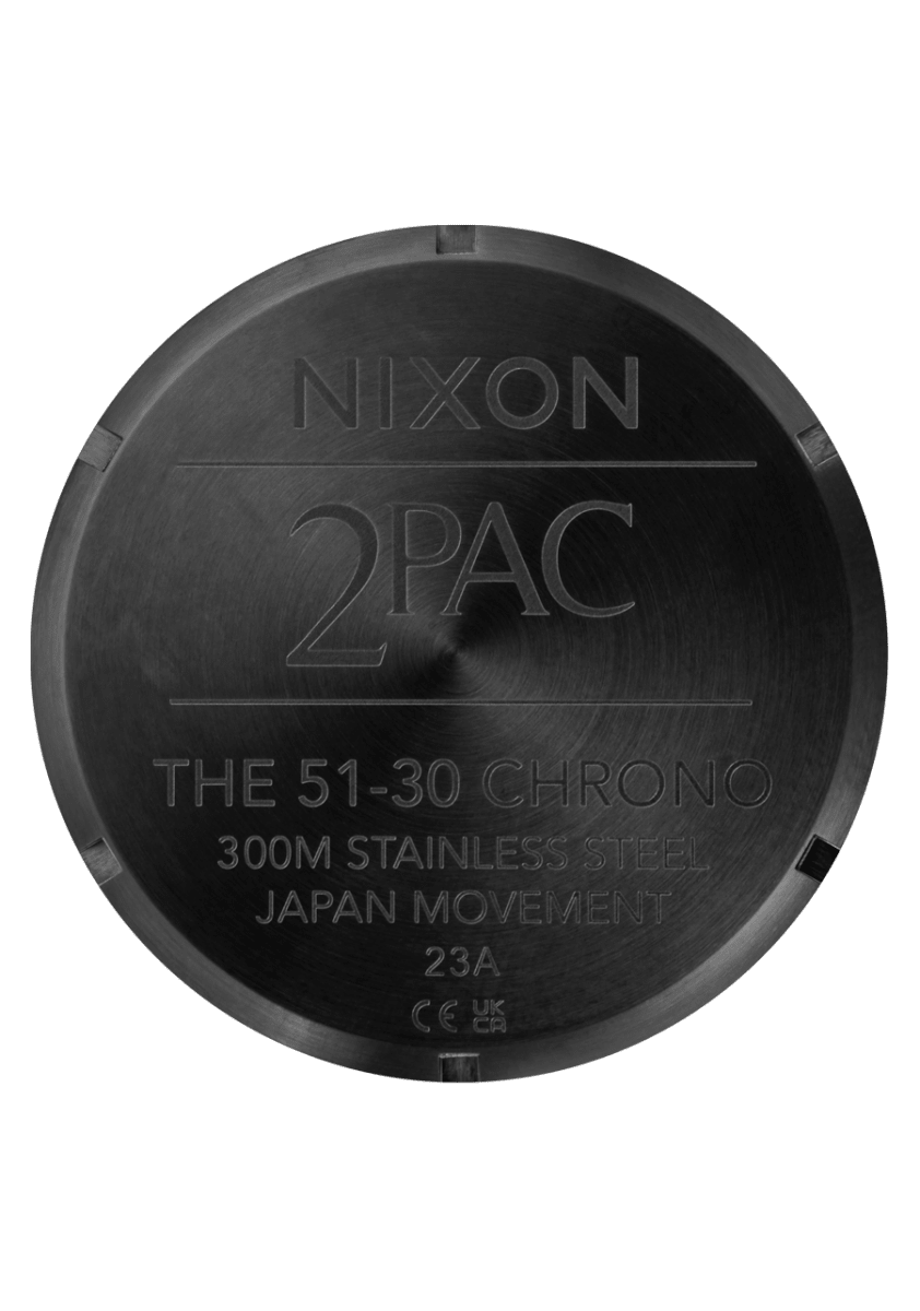 NIXON 51 - 30 Chrono Black Dial and Black Steel Bracelet Men's Watch | A1376010 - 00 | TIME Watches
