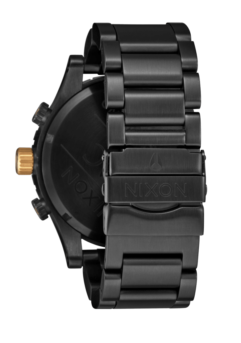 NIXON 51 - 30 Chrono Black Dial and Black Steel Bracelet Men's Watch | A1376010 - 00 | TIME Watches