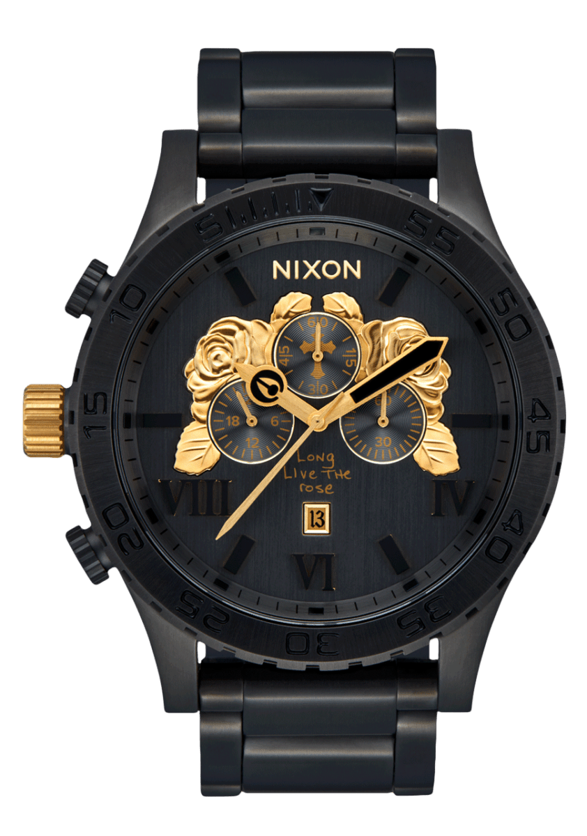 NIXON 51 - 30 Chrono Black Dial and Black Steel Bracelet Men's Watch | A1376010 - 00 | TIME Watches