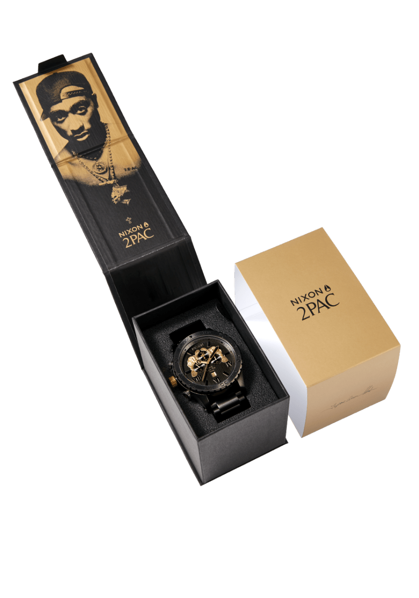 NIXON 51 - 30 Chrono Black Dial and Black Steel Bracelet Men's Watch | A1376010 - 00 | TIME Watches
