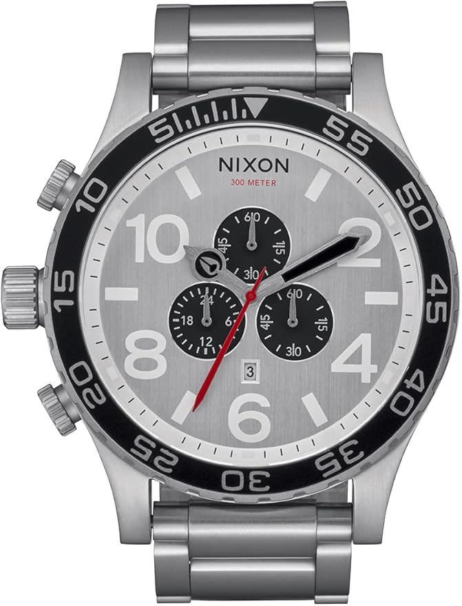 NIXON 51 - 30 Chrono Black Dial and Brown Steel Bracelet Men's Watch | A0832871 - 00 | TIME Watches
