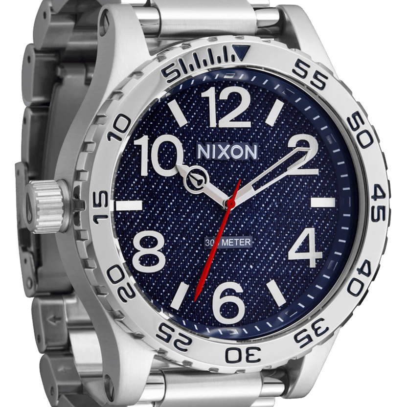 NIXON 51 - 30 Chrono Blue Dial and Blue Steel Bracelet 51mm Men's Watch | A12465245 - 00 | TIME Watches