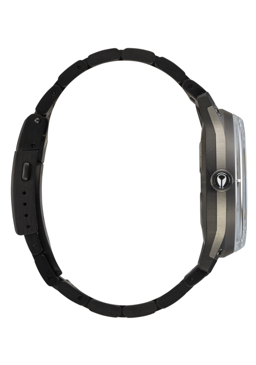 NIXON 5th Element Black Dial and Black Steel Bracelet Men's Watch | A12941420 - 00 | TIME Watches