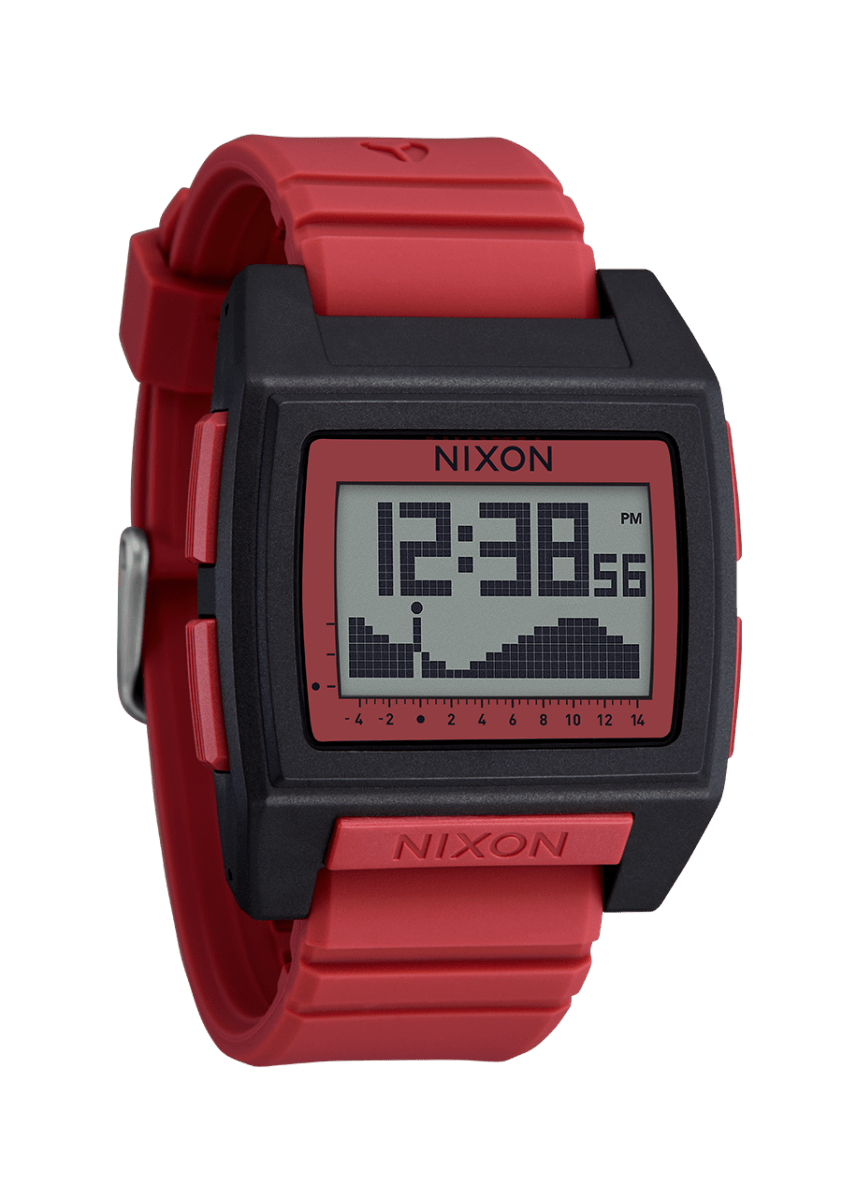NIXON Base Tide Pro Black Dial and Hot Sauce Steel Bracelet 36mm Unisex Watch | A13075365 - 00 | TIME Watches