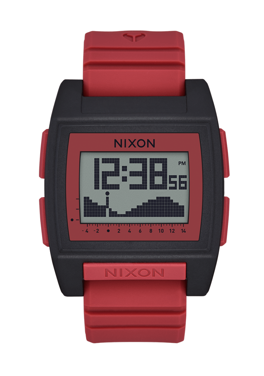 NIXON Base Tide Pro Black Dial and Hot Sauce Steel Bracelet 36mm Unisex Watch | A13075365 - 00 | TIME Watches